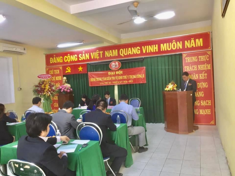 Đại hội Chi bộ Trung tâm Kiểm tra vệ sinh thú y Trung ương II nhiệm kì 2020 - 2025 