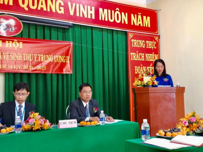 Đại hội Chi bộ Trung tâm Kiểm tra vệ sinh thú y Trung ương II nhiệm kì 2020 - 2025 